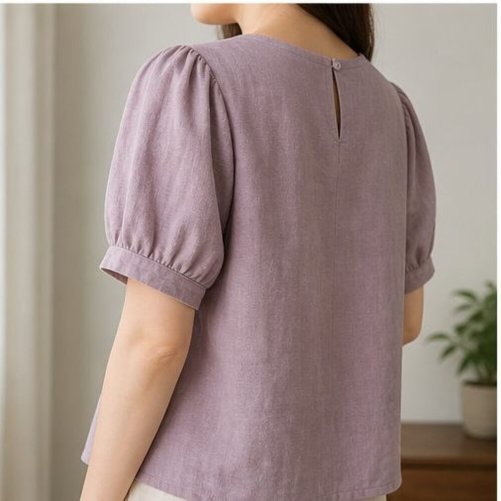 Mauve Ruffle Blouse - Picture 3 of 6